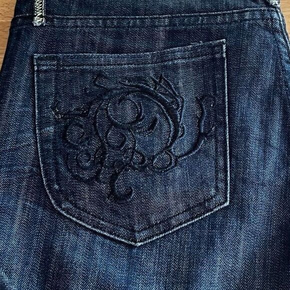 MISS ME 2000'S LOW RISE BOOTCUT EMBROIDERED CASUAL WESTERN BOHO DESIGNER JEANS - Picture 5 of 6